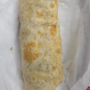 Street burrito with chicharrón and guac