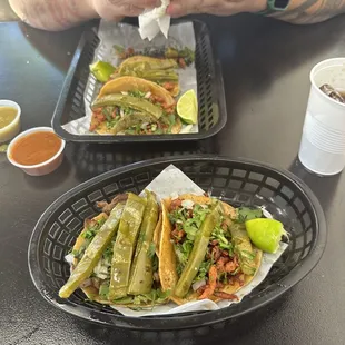 Al Pastor &amp; Asada Azteca Tacos w everything!