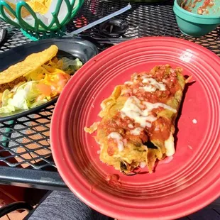 Taco and Chili Relleno.