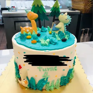 Dinosaur themed cake