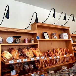 Bread displayed like in old time bakeries