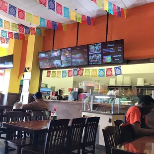 the interior of a mexican restaurant