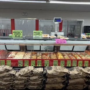 a variety of food items