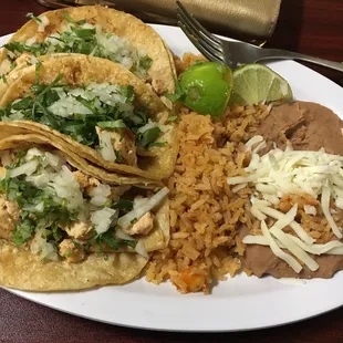 Chicken taco lunch