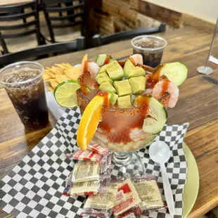 Whoever made this shrimp cocktail for me, thank you!! The perfect cure to the crazy Sacramento heat.