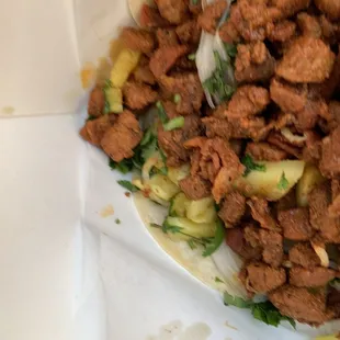 a close up of a plate of food