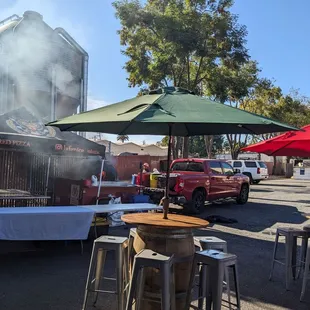 Patio and food truck