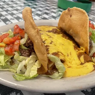 #7 Ladies Plate - Crispy Tacos and Cheese Enchiladas