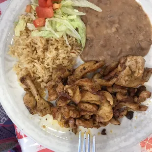 Children's chicken fajita plate