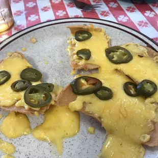 Nachos....1/2 order and were flying off the plate before I could take the picture