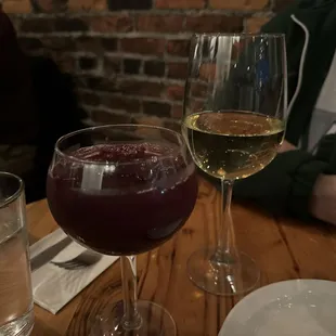 House sangria and house white wine