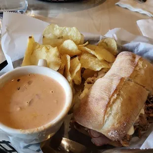 tomato soup and the Cuban sandwhich