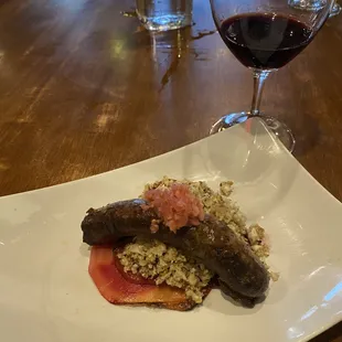 Chef's table - lamb sausage (from their farm)