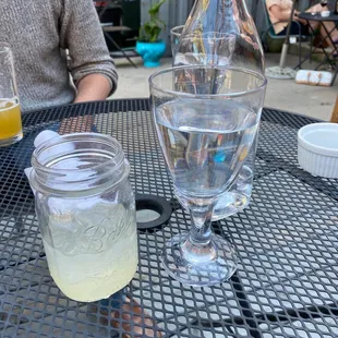 Distancing on the back patio!