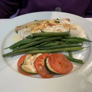 Crepes Filled with Chicken, Spinach, Wild Mushroom Gratinéed with Mornay Sauce