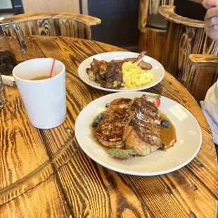 Coffee was delicious as well as breakfast