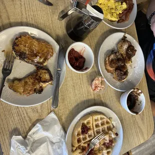 waffles, food