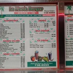 Modern menu(left side). (And more than half the right side.)