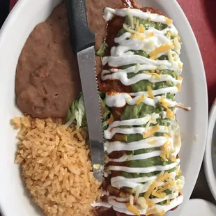 Chimichanga de Asada Red Enchilada Style! Very awesome home made Mexican food!