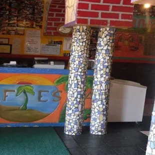 the front desk of the restaurant