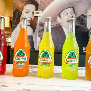 a variety of different flavored beverages