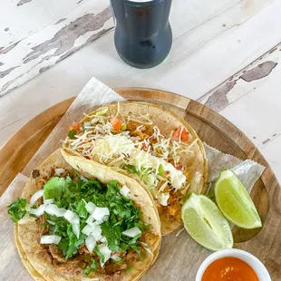 two tacos and a coke