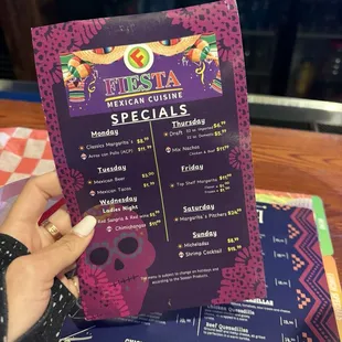 Specialty Menu
