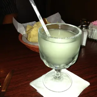 Tasty frozen margarita.