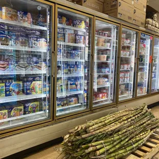 Ice cream isle. During the holidays "December" they provide "cane" which is cane sugar.