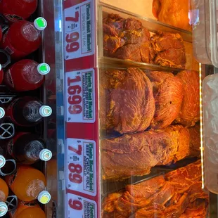 a variety of meats