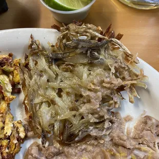 Black bad potatoes I sent back the old stringy avocado.