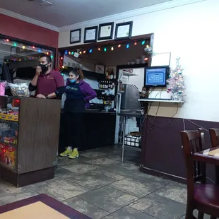 a man standing at the counter