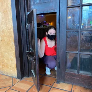 Main entrance kiddie door.