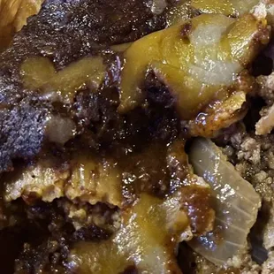 Nasty , old and Burnt tasting food , made me sick to my stomach .