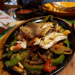 Fajitas del Mar. OMG unbelievably delish.