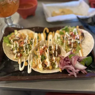 (3) Shrimp Tacos