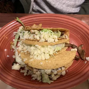 two tacos on a plate