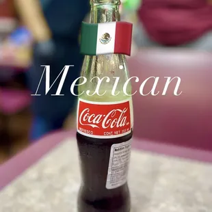 Coca Cola imported from Mexico with natural, unrefined sugar
