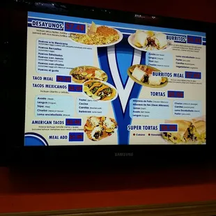 Here is half of the menu with prices.