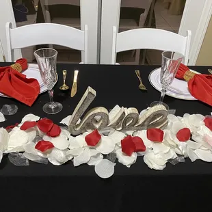 Tablecloths napkins table and chairs