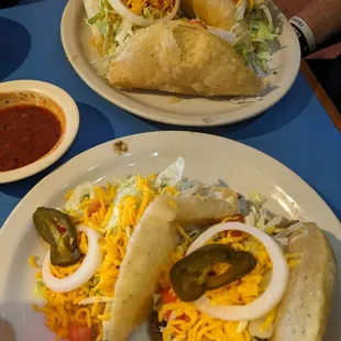 The Puffy Platter &amp; The Three Puffy &apos;s Plate. Puffy taco heaven!!!!