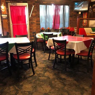 Practicing social distancing for reals.  Tables marked with a "X" are unusable