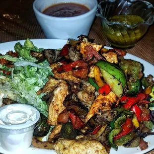 a plate of mexican food