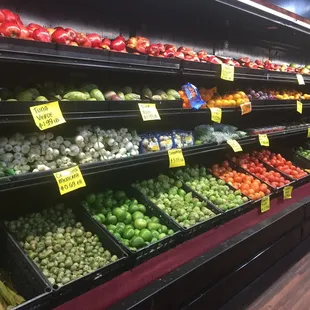 a variety of fruits and vegetables