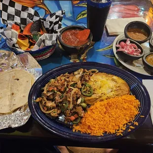 Shredded Pork, rice and beans