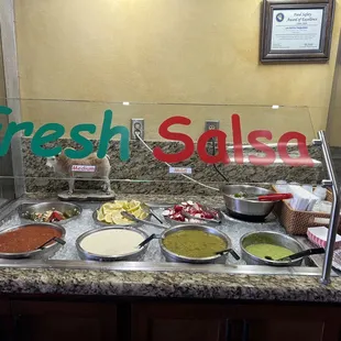 Fresh salsa bar