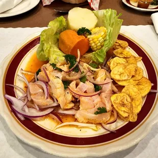 Ceviche Pescado is better than mixed seafood.