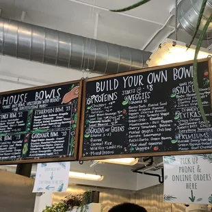 Bowl menu
