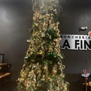 a decorated christmas tree