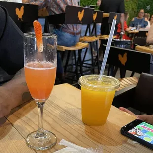 Strawberry Mimosa &amp; Fresh Squeezed OJ